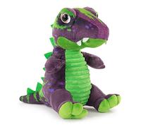 BARRADO Peluche Dinosaurio Rex - 26 Centímetros -Multicolor - Calidad Super Soft (Lila y Verde)