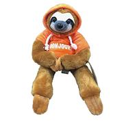 BARRADO - Peluche Oso Perezoso con Camiseta Calidad Super Soft (25cm, Marron Camiseta Naranja)
