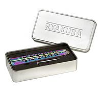 BARRAKUDA Cuchillo mariposa legal para entrenamiento Cuchillo Balisong de entrenamiento con diseño Arcoiris/Pack navaja completo incluido destornilladores, tornillos de repuesto y más (Rainbow)