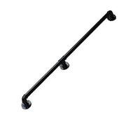 Barrancillas para Uso de Escaleras Soportes Montados en la Pared Kit de Barandillas de Escaleras para la Longitud de Los Rieles de Seguridad Del Jardín de la Piscina/120Cm