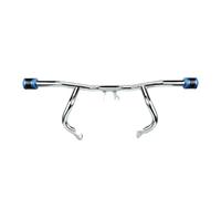 Barras Choque Motocicleta para Touring Street Glide Road Glide Road King Ultra 2014-2025 Protector Motor Barra Choque Cromada con Deslizadores Extremo CNC(Blue CNC Sliders)