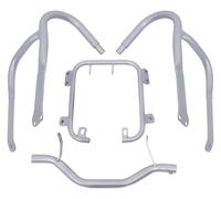 barras choque parachoques Para BMW R1200RT 2004-2013 Protección Motor Delantero Trasero Barra Choque Para Autopista Parachoques Jaula Acrobacias Protector Tanque Combustible(Front silver)