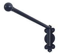 Barras cortina brazo oscilante alta resistencia, barra cortina para paneles laterales, soporte exhibición de cortina ventana, brazo cortina, riel cortina puerta (color: negro)(35in)