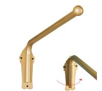 Barras cortina brazo oscilante alta resistencia, soporte cortina, riel de cortina móvil ventana, soporte exhibición puerta entrada, tienda, cocina, baño (dorado)(20in)