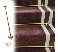 Barras de alfombra de escalera con soportes de soporte para una fijación segura del corredor, juego de herramientas para instalación de alfombras de escalera, kit de 5 piezas