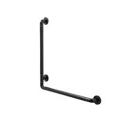 Barras de apoyo, manija de ducha, barandillas de seguridad for el baño Ángulo de 90 grados Barra de apoyo for ducha negra con anillo iluminado Barra de apoyo for inodoro de acero inoxidable con acabad