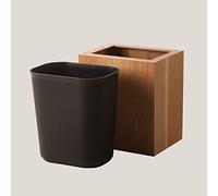 Barras de Basura Cuadrada de Madera Cánete de Basura Duradera Cesta de desecho de Gran Capacidad de Gran Capacidad Estilo Simple sin Cubierta de Basura - para la Sala de Estar Bedroom Kitchen (Color: