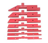 Barras de configuración de mesa de enrutador, 7 Uds., bloques de configuración de aluminio, juego de medidor de altura para enrutador, accesorios de Sierra de mesa, configuración