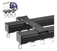 Barras de cortina de aluminio resistentes de 50 a 600 cm, barras de ventana ajustables para puertas correderas, perfectas para patio, dormitorio, cocina y baño, diseño de montaje en techo