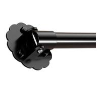 Barras de cortina de ducha, Adjustable Bathroom Curtain Rod - Angled Wall & Closet Drapery Rail 180° Swivel Non-Slip Stainless Steel Support Ideal for Shower & Ceiling Decor(Black,55-75cm)