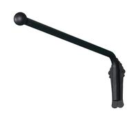 Barras de cortina de hierro resistentes con remates ajustables con brazo oscilante para puerta delantera, cocina y baño (35.4 pulgadas, negro)