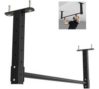 Barras de dominadas for el techo, ajustables en altura, for ejercicios de fuerza de brazos en el hogar(Nero)