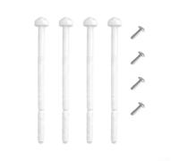 Barras de empuje para inodoro de ABS blancas compatibles con Geberit 240.074.00.1, juego de cuatro piezas, incluye tornillos para reparación de mecanismo de cisterna, dimensiones de 108 mm x 15 mm