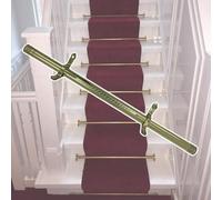 Barras de escalera de latón huecas, soportes minimalistas para alfombras para sostener escaleras seguras en museos, hoteles, restaurantes