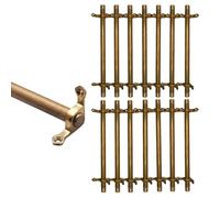 Barras de fijación Barra para Alfombra de Escalera de latón Antiguo - 2/4/6/8/10/12/14/16 Piezas, Longitud cortable de 24 a 50 Pulgadas, fácil de Instalar y Quitar(14 Pack,L 30in/76cm)