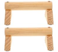 Barras de Flexiones de Madera Par, Almohadilla Antideslizante | Herramienta Portátil para Entrenar en Casa, Reduce la Tensión de Muñecas, Uso sobre Esterilla