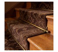 Barras de latón para escaleras con Soporte para alfombras - Barras de presión extralargas de 42 Pulgadas, Ideales para alfombras de escaleras - Juego de 5 para alfombras de 28 a 48 Pulgadas