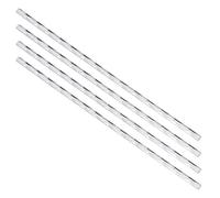 Barras de plástico ABS cuadradas, varilla redonda acrílica, 1/4 diámetro, 10 pulgadas longitud, línea blanca en espiral, barra PMMA sólido, 4 Uds