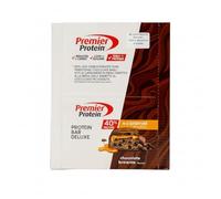 Barras de Proteína Bar Deluxe Chocolate Brownie y Caramelo - 1 Pack de 12 uds 0g | Barrita Proteica con 20g de Proteína y Baja en Azúcar | Snack Saludable para Deportistas - Premier Protein - NEXU