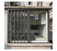 Barras de seguridad extra anchas para ventana con bloqueo, plegable, a prueba de robos, barandilla (47 x 63 pulgadas), valla de protección de ventana ajustable de 24 a 63 pulgadas para seguridad del