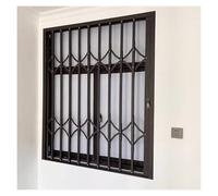 Barras de seguridad para ventana, rejilla antirrobo de aluminio con doble bloqueo, barrera plegable personalizable para protección contra ladrones en el hogar, 95 x 120 cm