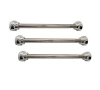 Barras de seguridad para ventanas - Paquete de 3 barras de bloqueo de puerta corredera y tope de ventanas a prueba de niños extensible de 20 a 30 pulgadas