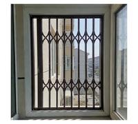 Barras de seguridad plegables de aluminio con cerradura para ventana corrediza para el hogar y la oficina, 24 y 48 pulgadas de ancho, ideal para sala de estar y seguridad de almacenamiento (44 x 32