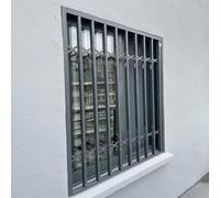 Barras de seguridad plegables de metal con cerradura, rejillas de seguridad ajustables grises de 50 a 120 cm para ventanas de sótano, barrera a prueba de niños para protección del hogar