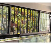 Barras de seguridad retráctiles para ventana, extensible, plegable, antirrobo con cerradura para casa, balcón, sótano, garaje, puertas estilo puerta