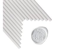 Barras de sellado de cera, ANBOSE 16 piezas Barras de cera para sellado de pistola de pegamento para sello de cera, barra de sellado de cera Blanca para pistola de pegamento