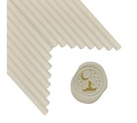 Barras de sellado de cera, ANBOSE 16 piezas Barras de cera para sellado de pistola de pegamento para sello de cera, barra de sellado de cera blanca leche para pistola de pegamento de 0,44 pulgadas