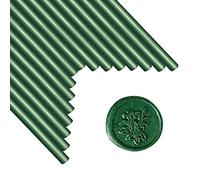 Barras de sellado de cera, ANBOSE 16 piezas Barras de cera para sellado de pistola de pegamento para sello de cera, barra de sellado de cera Pino verde para pistola de pegamento de 0,44 pulgadas