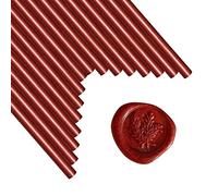 Barras de sellado de cera, ANBOSE 16 piezas Barras de cera para sellado de pistola de pegamento para sello de cera, barra de sellado de cera Vino Nuevo Tinto para pistola de pegamento de 0,44 pulgadas