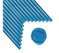 Barras de sellado de cera, ANBOSE 16 piezas Barras de cera para sellado de pistola de pegamento para sello de cera, barra de sellado de cera Azul para pistola de pegamento de 0,44 pulgadas