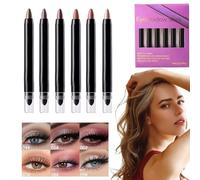barras de sombra de ojos, sombra de ojos en barra brillante | Barra de sombra de ojos brillante resistente al agua de 6 colores | Lápiz abrillantador de ojos en barra de sombra de ojos a prueba de man