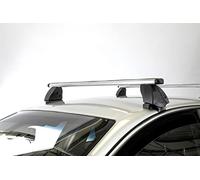 Barras de Techo de Aluminio RIC-K1 Pro ALU para Renault Clio II (3 Puertas) de 1998 a 2005 con Techo estándar - Homologado TUV-GS