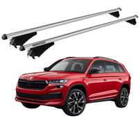 Barras De Techo Menabo Para Skoda Kodiaq 2021-2023 Antirrobo Aluminio Argento