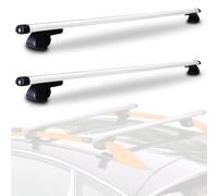 Barras de Techo para Coche. Baca Portaequipajes de Coche para Viajes. Barras Superiores Compatibles con Rieles Laterales Elevados para Equipaje. Barra Portátil para Transportar.