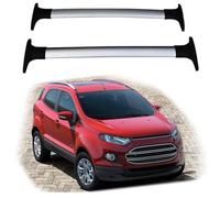 Barras de Techo para Ford Ecosport 2013 2014 2015 2016 2018 2019 2017 2020, Portaequipajes Aluminio Transversales Baca, Par Negro dedicado Barras Anti-Robo,Silver