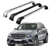 Barras de Techo para GLC SUV X253 250 300 2015-2023, Aluminio Barra Portaequipajes Transversales Baca Coche con Bloqueo para con Rieles Cerrados,Silver-1 Pair