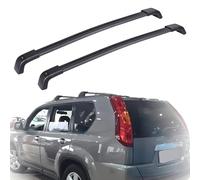 Barras de Techo para Nissan X-Trail T31 T32 T33, Portaequipajes Aluminio Transversales Baca, Par Negro dedicado Barras Anti-Robo,Second Generation Model