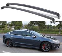 Barras de Techo para Tesla Model 3 2020 2021 Aluminio Barra Portaequipajes Transversales Baca Coche con Bloqueo para con Rieles Cerrados
