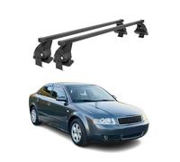 Barras de techo transversales Menabo Compatible con Audi A4 B6 Sedan 2001-2004 Negro