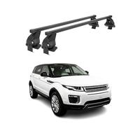 Barras de techo transversales Menabo - Compatible con Land Rover Range Rover Evoque 2011-2018 - Galería de techo - Porta-Bajas para bicicletas de techo - Pieza de techo de acero 2X - Capacidad de