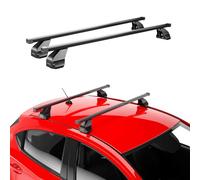 Barras de techo transversales Menabo - Compatible con Mercedes Clase C W205 2014-2018 - Galería de techo - Porta-Bagajes portabicicletas de techo - Pieza de techo de acero 2X - Capacidad de carga 75