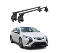 Barras de techo transversales Menabo - Compatible con Opel Ampera 2012-2016 - Galería de techo - Portabicicletas de techo - Pieza de techo de acero 2X - Capacidad de carga 50 kg