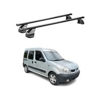 Barras de techo transversales Menabo - Compatible con Renault Kangoo Express 1998-2008 - Galería de techo - Porta-Bagajes portabicicletas de techo - Pieza de techo de acero 2X - Capacidad de carga 75