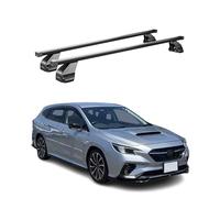 Barras de techo transversales Menabo - Compatible con Subaru Levorg 2014-2021 - Galería de techo - Porta-Bagajes portabicicletas de techo - Pieza de techo de acero 2X - Capacidad de carga 75 kg