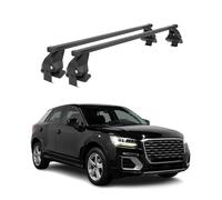Barras de techo transversales Menabo para Audi Q2 2017-2025, color negro