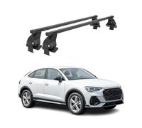 Barras de techo transversales Menabo para Audi Q3 Sportback 2019-2025, color negro